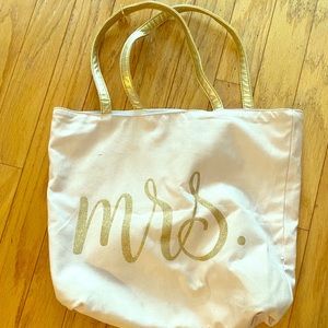 Mrs / Bride Reversible Tote Bag Wedding Honeymoon